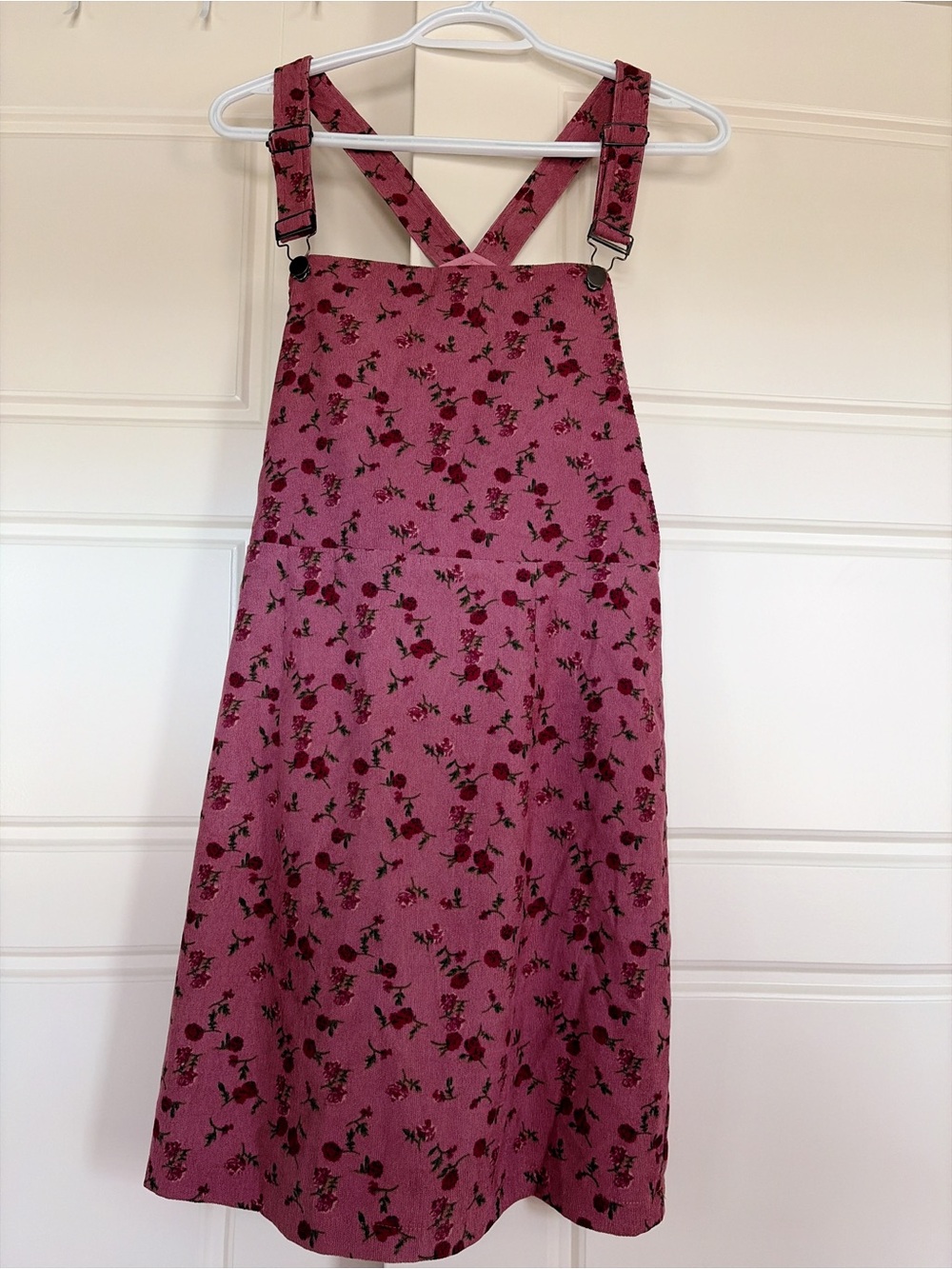 NWT Allegra K Pink Floral Corduroy Dress